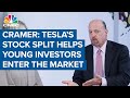 Jim Cramer: Tesla's stock split helps young investors enter the market