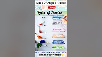 Types of angles Project/ Mathematics Project Idea #shorts #mathematics #project #viral