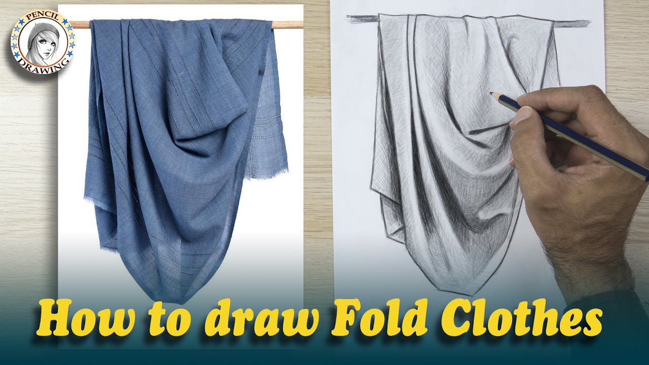 How to Draw Fold Clothes | drawing | dessiner | dubojo | رسم قماش | رسم |  رسم سهل| pencil drawing