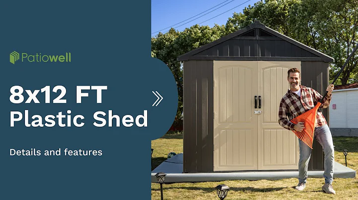 Patiowell 8x12 Plastic Kick-it Storage Shed New Color
