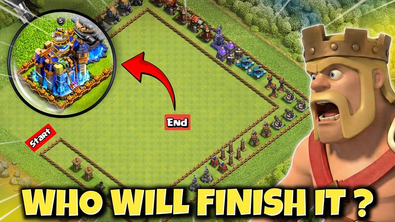 Longest Defence Formation (Level 1) | Who will Finish this ? | Clash of Clans | 