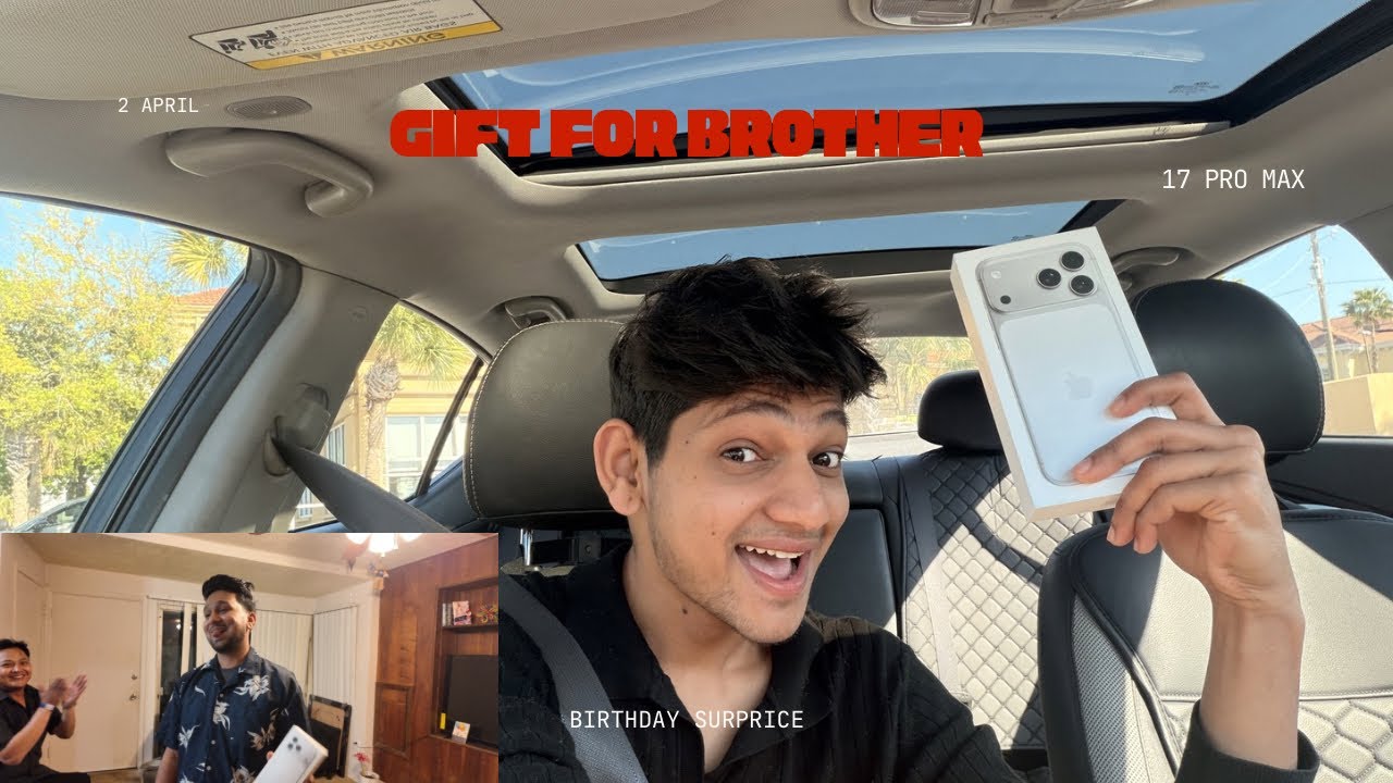 Surprising my brother with an iPhone on his birthday 🤩 - YouTube
