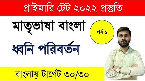 বাংলা ১ | Primary TET 2022 | TET EXAM MODEL QUESTION PAPER | Bengali Grammar Class by RGM EDUCATION