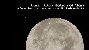 Lunar Occultation of Mars on 8 December 2022