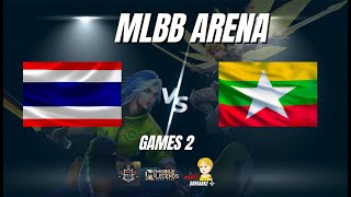 MLBB อารีน่า ประเทศไทย vs ประเทศพม่า เกมส์ Mobile legends วันที่ 02052024 เกมที่2