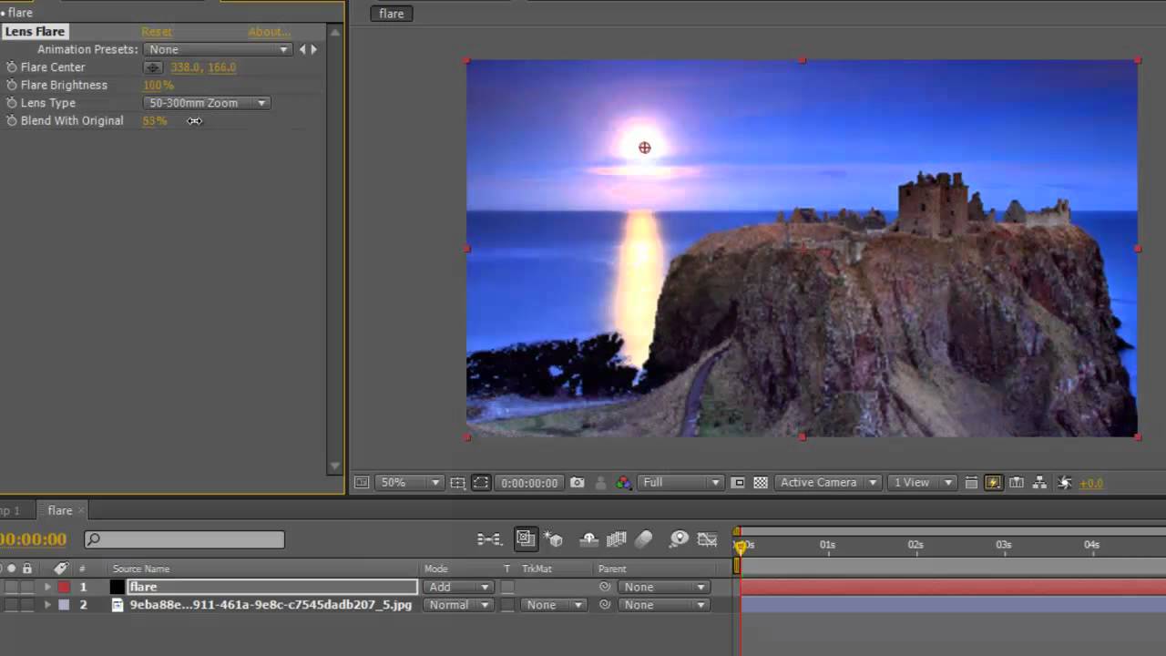 After Effects In Urdu : How To Use Lens Flare - YouTube