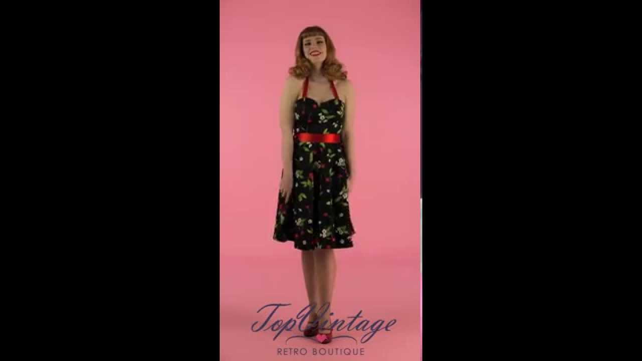 TopVintage - 50s Black Cherry Blossom swing