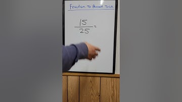 Converting Fraction To Percent Trick #maths #mathematics #math #fraction #percentage