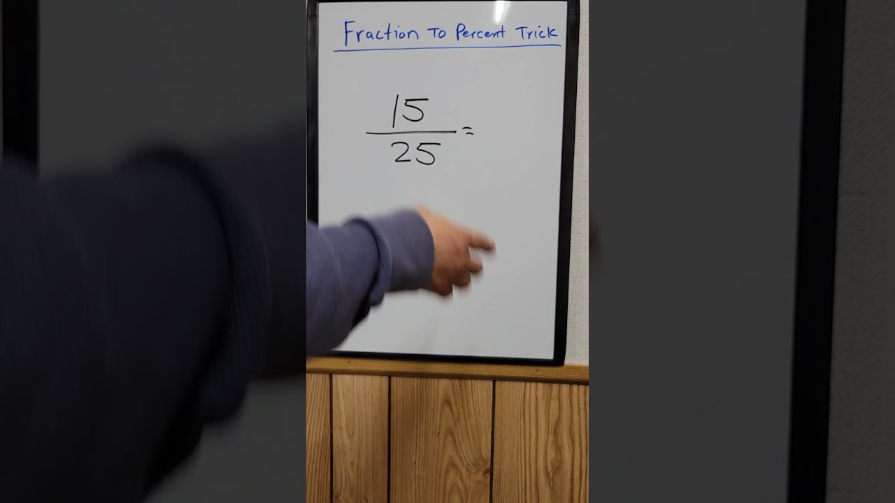 Converting Fraction To Percent Trick Maths Mathematics Math Percentage