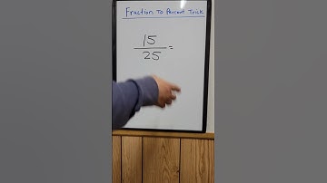 Converting Fraction To Percent Trick #maths #mathematics #math #fraction #percentage