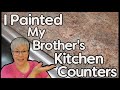 How to Paint Countertops - Looks Like Granite - Less than $50 !!