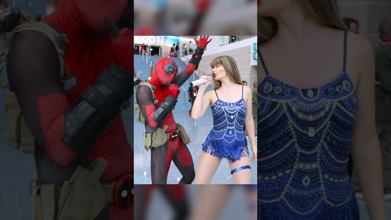 Deadpool meets Taylor Swift 😮 #deadpool #taylorswift #cosplay