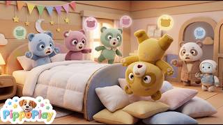 Four Colorful Pandas Jumping on the Bed | Learn Colors & Counting Song for Kids | Nursery Rhymes screenshot 5