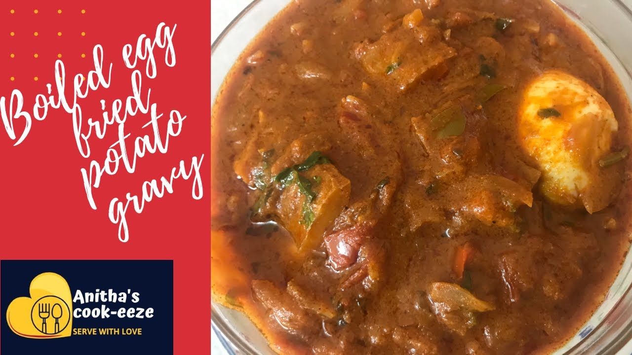 Boiled egg fried potato gravy YouTube