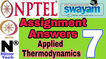 Applied Thermodynamics || week 7 assignment 7 || Nptel