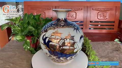 Bình hút tài lộc họa tiết Thuận Buồm Xuôi Gió - Vẽ vàng 24k