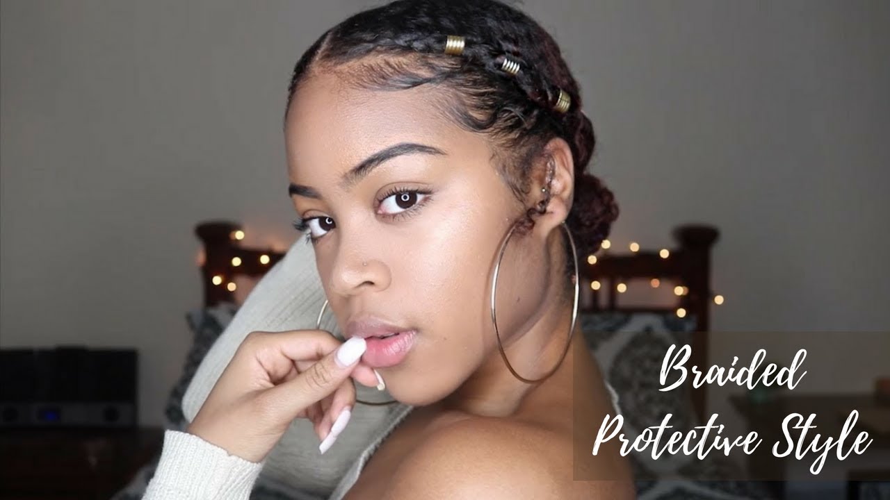 Quick And Easy Go To Natural Protective Style Braided Pony