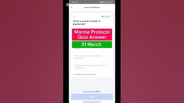Marina Protocol Quiz Answers Today - 31 March | Marina Airdrop Quiz | FREE Crypto 2025 | #Shorts
