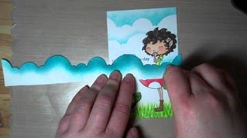 Distress Ink Cloud background