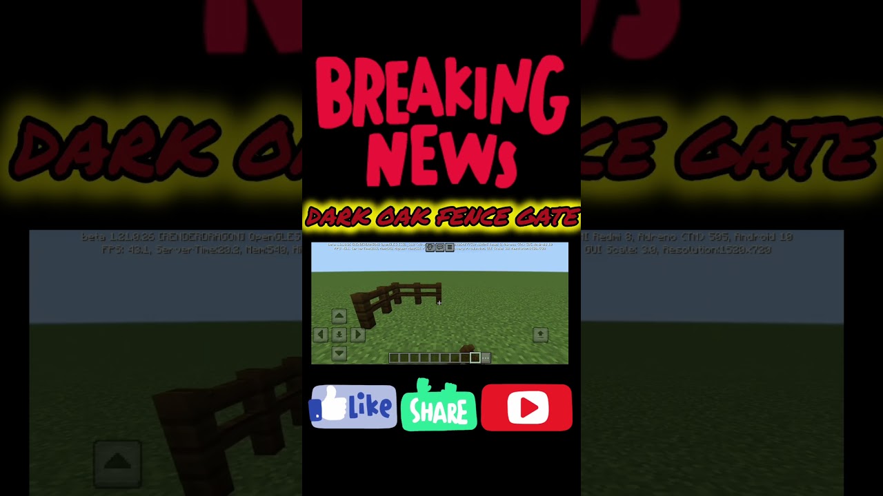 how to place dark oak fence gate in minecraft