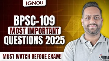 BPSC 109 Question Paper June 2025 Solved | BPSC 109 Important Questions in English – IGNOU TEE 2026