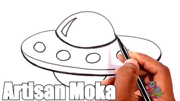 Art154 | How to draw a spaceship - Step by Step for Beginners | How to draw spaceship easy | Drawing