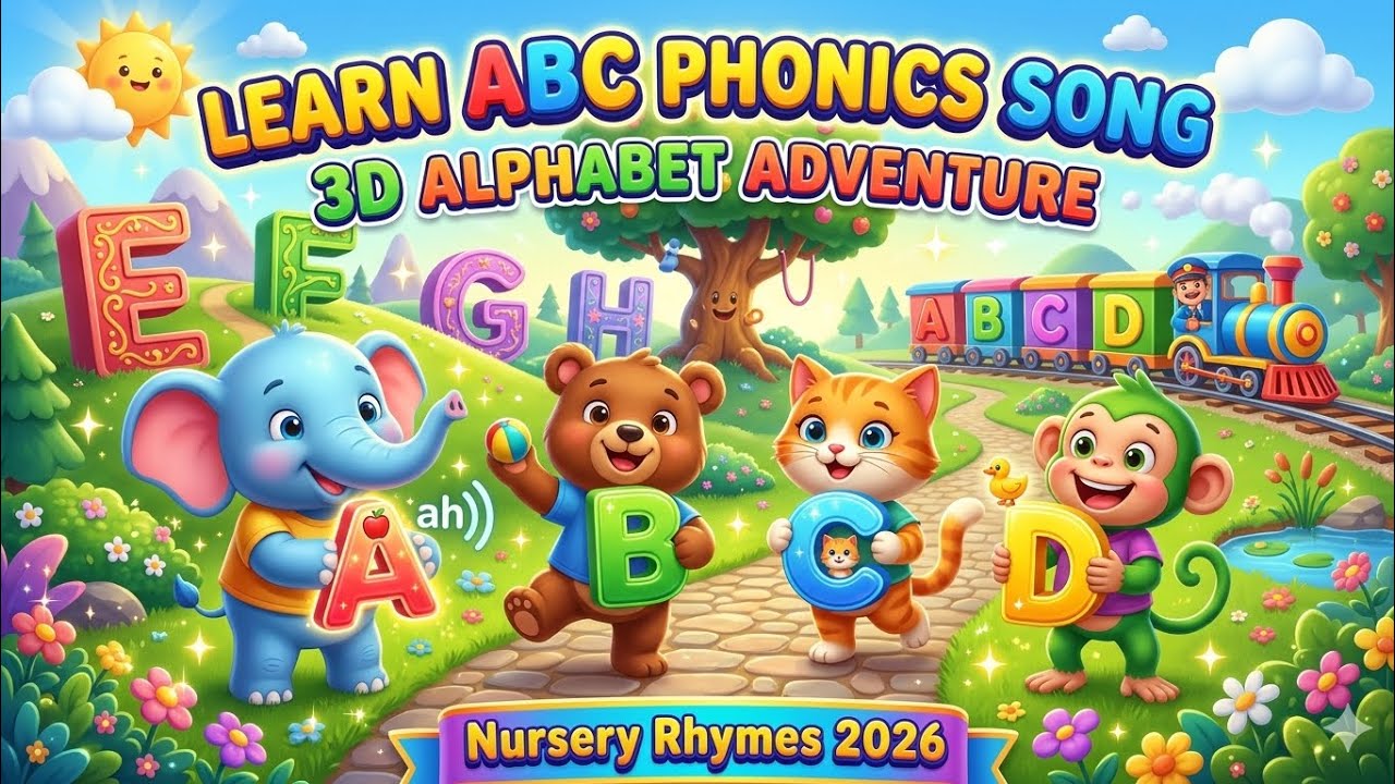 Learn ABC Phonics Song for Kids | 3D Alphabet Adventure | Nursery ...