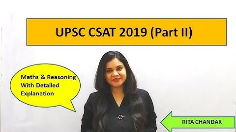 UPSC CSAT 2019 Part -II