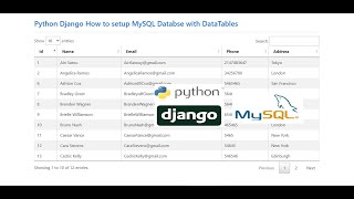 Python Django How to setup MySQL Databse with DataTables