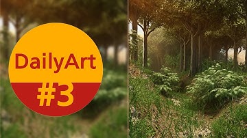 Forest scene timelapse cinema 4d and octane render