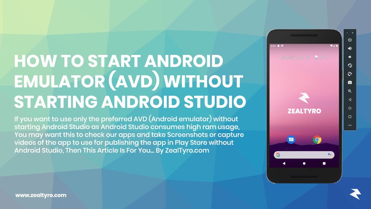 How To Start Android Emulator (AVD) Without Starting Android Studio -  YouTube