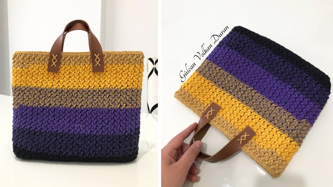 Easy Crochet Bag - İnanılmaz Kolay ve Güzel Bir Çanta - Makrome Cake İple Örgü Çanta Yapımı