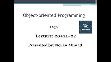 Lecture 20 + 21+22 || CS304 (OOP) || Short Lecture