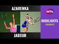 Ons Jabeur vs. Victoria Azarenka | 2020 Cincinnati Quarterfinal | WTA Highlights