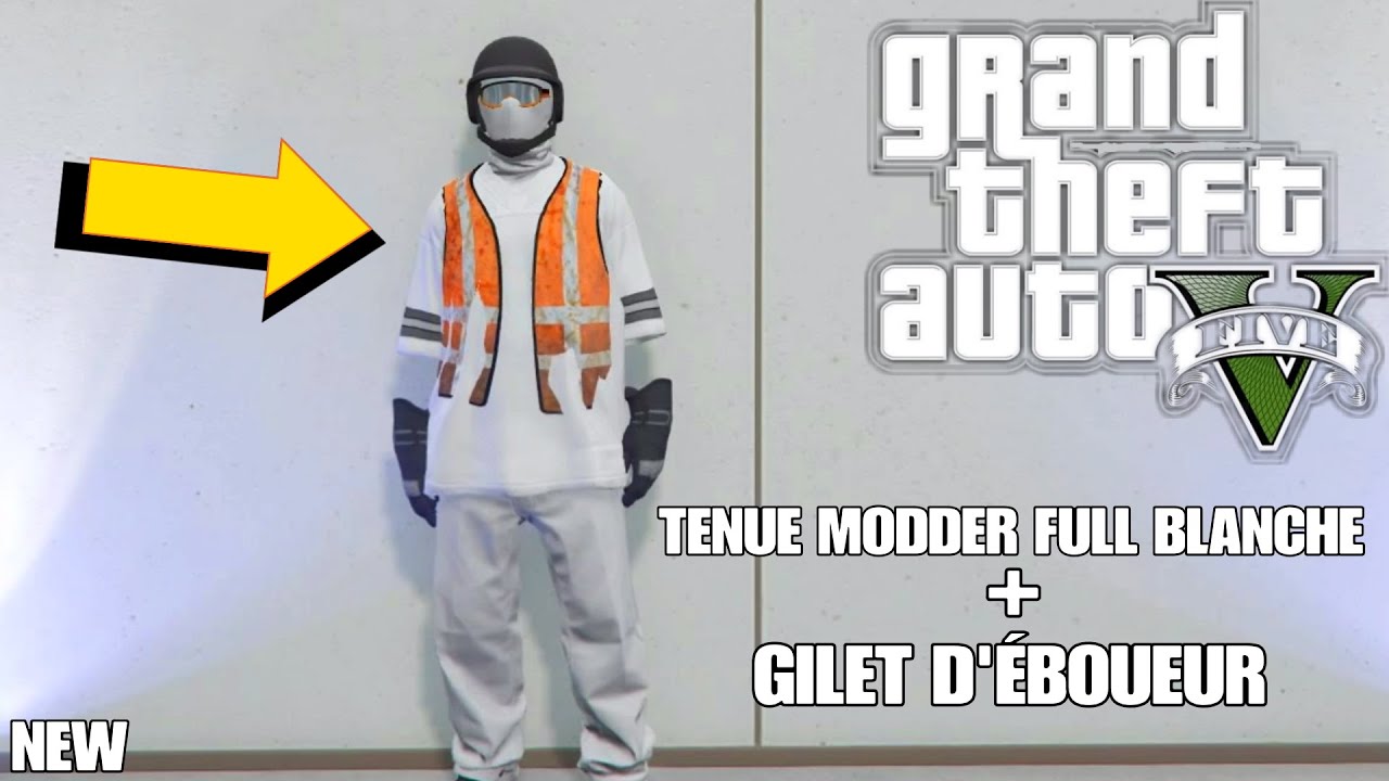 AVOIR UNE TENUE MODDER FULL BLANCHE + GILET D'ÉBOUEUR SUR GTA 5 ONLINE