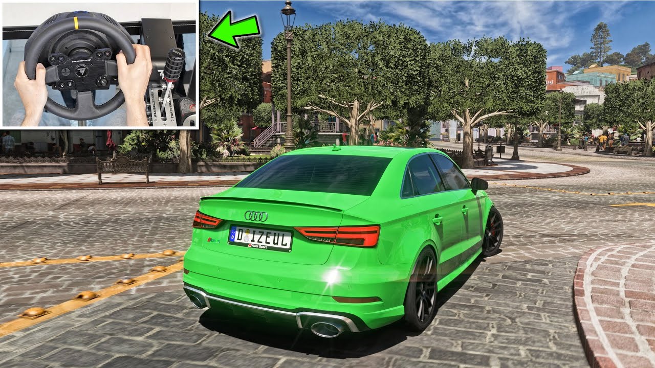 Audi RS3 2020 - Forza Horizon 5 | Steering Wheel Gameplay