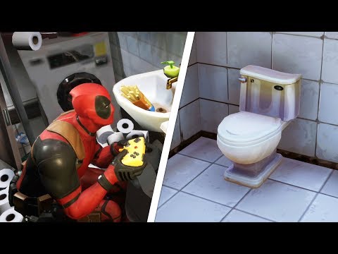 Find Deadpool's Toilet Plunger & Destroy Toilets Locations - Fortnite Week 3 Deadpool Challenges