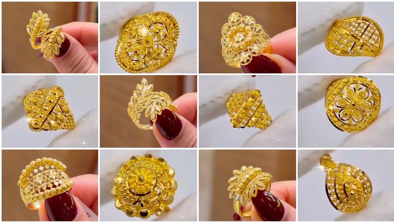 Latest light 22k gold ring designs with weight and price l Diamond gold ring designs for women