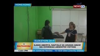 BT: Ilang aberya, naitala sa unang araw ng overseas absentee voting