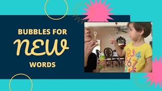 Toddler learns new word in speech therapy with bubbles by Walkie Talkie Speech Therapy Inc. 1,014 views 1 year ago 1 minute, 49 seconds