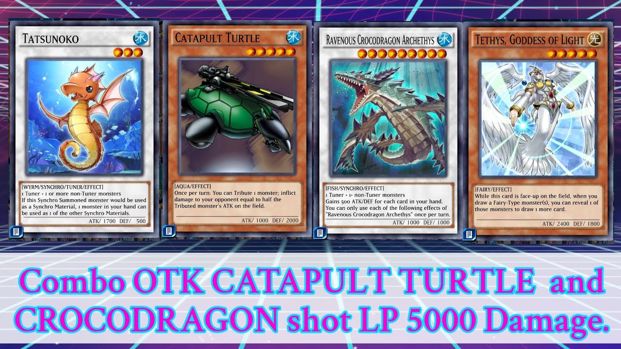 Combo OTK CATAPULT TURTLE and RAVENOUS CROCODRAGON ARCHETHYS (YuGiOh
