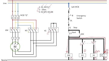 Star Delta Control Circuit Wiring Explained | Animated | Easy