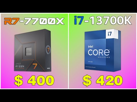 Core i7-13700K vs Ryzen 7 7700X. Gaming test with RTX 3090 Ti