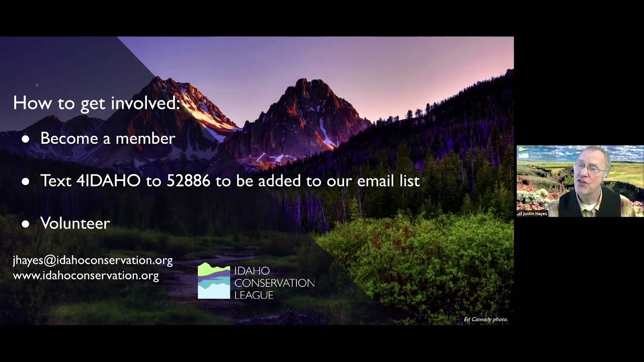January 27 | Justing Hayes, Idaho Conservation League