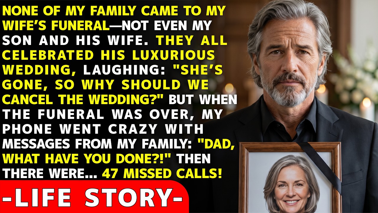 “Nobody from my family showed up to my wife’s funeral—not even my son and his new wife. They were too busy celebrating their lavish wedding, laughing. ‘She’s already gone. Why should we cancel our...