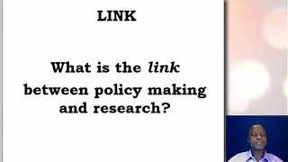 Evidence Based Policy Making