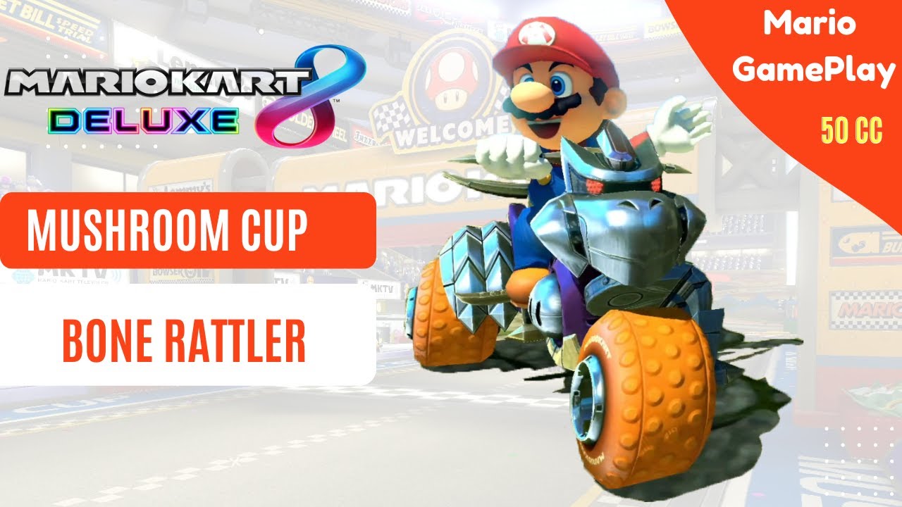 Bone Rattler Mario Kart 8 Deluxe - Mario Driving BONE RATTLER (50CC) - Mushroom Cup ...