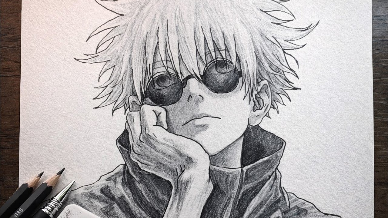How To Draw Gojo Satoru Step by Step Easy | Anime Drawing Tutorial for Beginners
