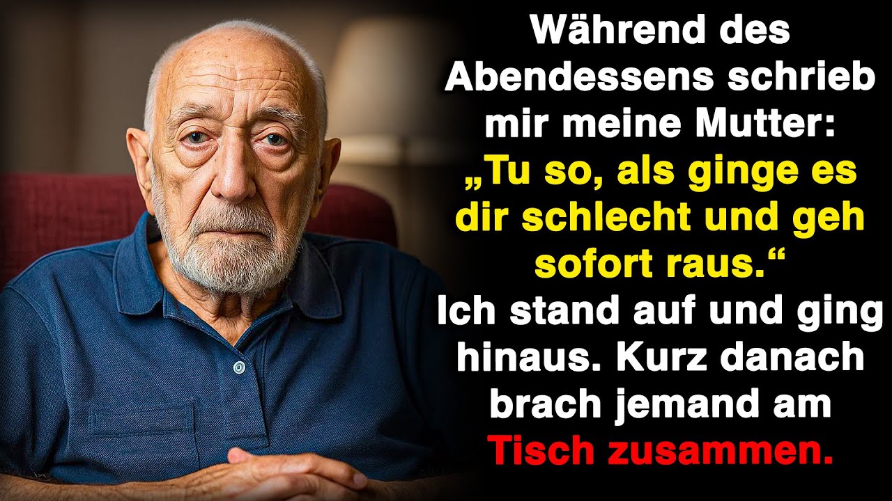 Beim Essen schrieb meine Mutter: 