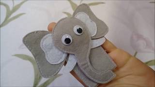 طريقة عمل فيل بالجوخ | عرائس الإصبع - YouTube
